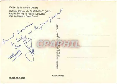 Zamek feudalny w Chouvinigny — Dolina Sioule (Allier) — CIM — Rewers