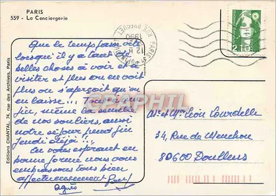 Paryż — La Conciergerie — Wydawnictwo Chantal — Rewers