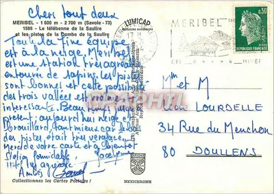 Meribel — 1600 m (Savoie - 73) — teleferyk Saulire — Mexichrome — Rewers