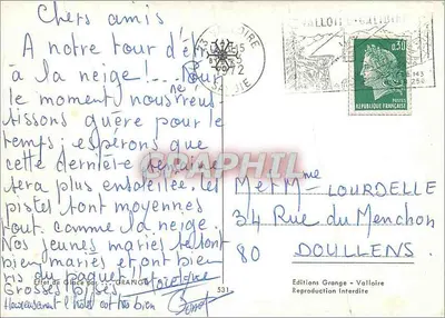 Árvore nevada e gelada — Éditions Grange - Valloire, n°531 — Verso