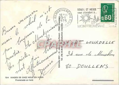 Spacer w lesie — Montgenèvre — Wydawnictwo EDY — Rewers