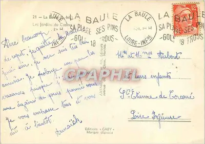 De Tuinen van het Casino — La Baule — Uitgave Gaby — Achterkant