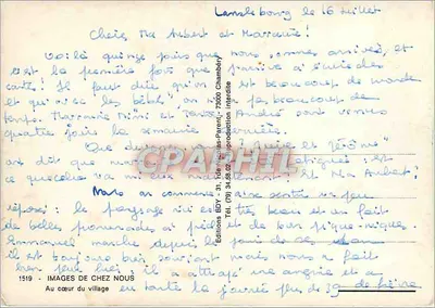 Villaggio alpino in rovina — Editore Edy — n° 1519 — Verso