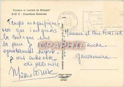 Bretagne Cottages — series B-101 C — Back