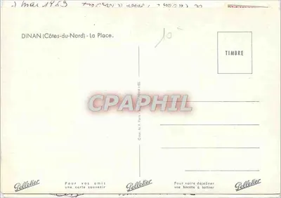 Dinan (Côtes-du-Nord) - La Place — incisione di J. Vion — Verso