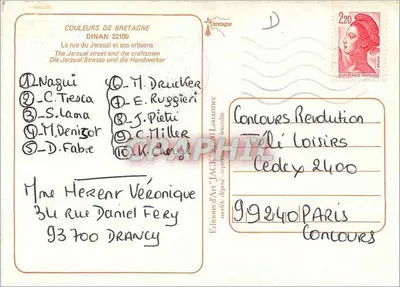 Dinan — Os artesãos do Jerzual — Edições de Arte 'Jack' Louannec — Verso
