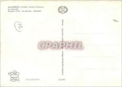 La cascude — Allineuc, Côte d'Armor — Imprimeur Combier — Rewers