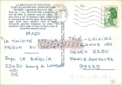 Roc'h Hir Glaz — Légende de Roc'h Hir Glaz — Éditions d'Art Jos, n°160 — Rewers