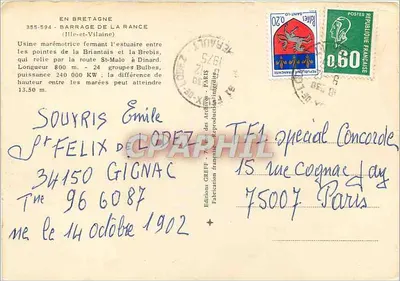 Zbiornik Rance — (Ille-et-Vilaine) — Wydawnictwo Greff — Rewers