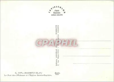 Biarritz — Port rybacki i klasztor św. Eugenii — Wydawnictwo Lavielle — Rewers