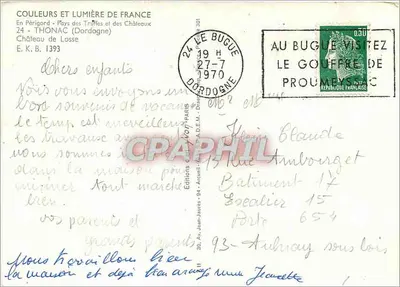 Castelo de Losse — Périgord — Edições Jean-Jaurès — Verso