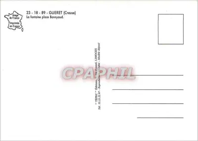 Guéret — Fontanna na placu Bonnyaud — TEPEC — Rewers