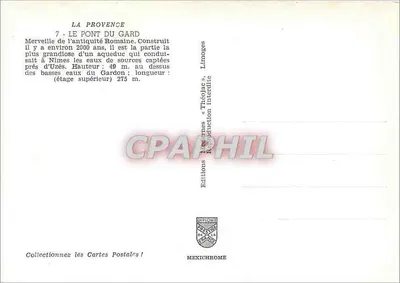 Ponte do Gard — Maravilha da Antiguidade Romana — Éditions Théodic — Verso