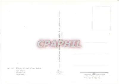 Tossa de Mar — częściowy widok plaży — Comercial Escóric de Oro, S.A. — Rewers