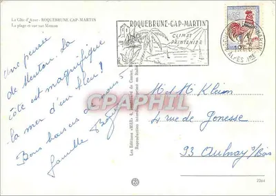 Roquebrune-Cap-Martin — widok na Menton — Les Éditions du Cantier — Rewers