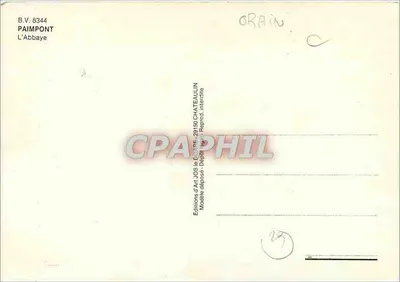 Paimpont — A Abadia — Éditions d'Art Jos — Verso