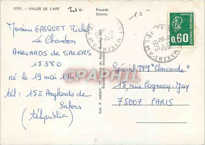 Rios da Bretanha — Vale do Aff — Ed. P. MESNY — Verso