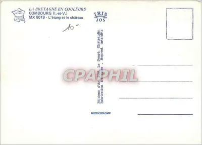 Zamek w Châteaulin — widok na jezioro — Wydawnictwo Sztuki JOS, nr MX 8019 — Rewers
