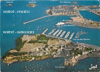 Saint-Malo e Saint-Servan — visão aérea — Éditions d'Art 'Jack' n°10