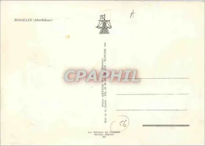 Zamek Josselin — widok panoramiczny i szczegóły — Éditions du Gabier, Nantes — Rewers