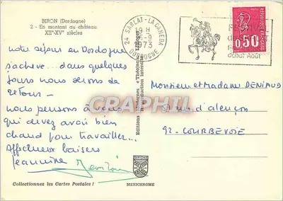 Castelo de Biron — XII-XVe séculos — Edições Modernas, n°2 — Verso