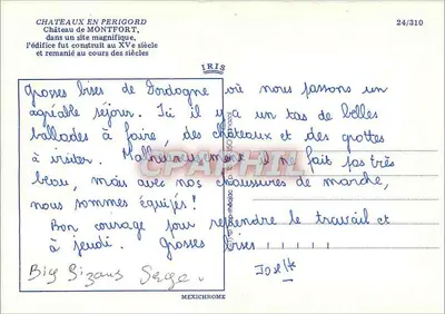 Zamek Montfort — Périgord — wydawca IRIS, n°24/310 — Rewers