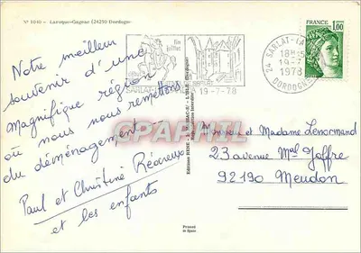 Laroque-Gageac — Périgord — Wydawnictwo RENE - 1040 — Rewers