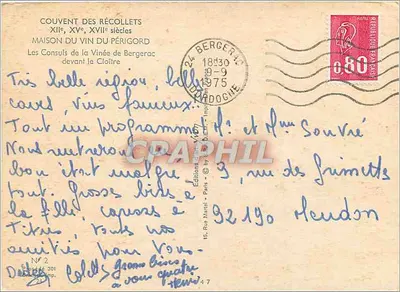 Os Consules da Vigne do Périgord — Convento dos Récollets, XII, XVI, XVII séculos — Éditions de Paris — Verso