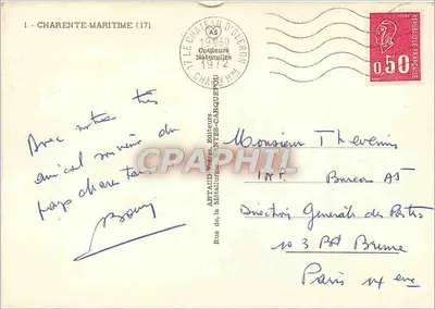 Charente-Maritime — Nowoczesna pocztówka z mapą i znanymi miejscami — Artalid Éditeurs — Rewers