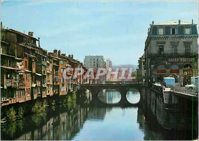 Velhas Casas ao Lado do Agout ao Pôr do Sol — Castres (Tarn) — Sociedade das Cartas Postais P.A.-POUX