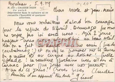 Peyreleau — Causse Noir — Edições das Sete Sille — Verso