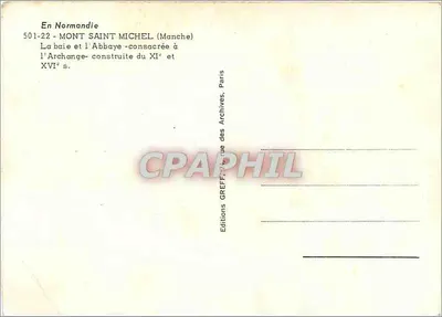 Mont Saint-Michel — Abbezie van de 11e en 16e eeuw — Edities GREFF — Achterkant