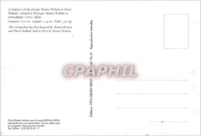 1ª Rame-Postal Transatlântica "Para os Salvadores do Mar" — SHOM, Edições 1995 — Verso