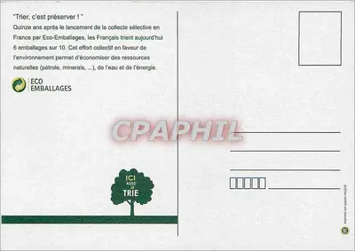 Trier, é é preservar — campanha Eco-Emballages — Associação das Casas da França — Verso
