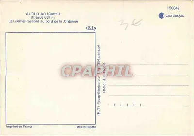 Aurillac (Cantal) — Stare domy przy Jordanie — IRIS, fot. J.F. Teudulé, n° 150846 — Rewers