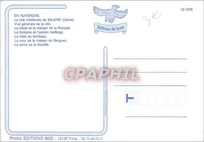 Salers — Cidade medieval — Editions Bos — Verso