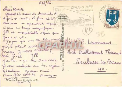 Deauville en de omgeving — antieke ansichtkaart met kaarten en foto's — uitgegeven door Artaud Frères, Nîmes — Achterkant