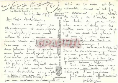 Wioska Houlgate (14-Calvados) — tradycyjne domy z cegły — wydawca AS, seria HR 55 — Rewers