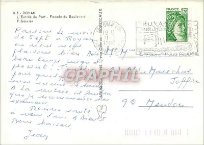 Royaum — Wejście do portu — Façada bulwaru — F. Garnier — ARUM-ÉDITIONS, Bordeaux — Rewers