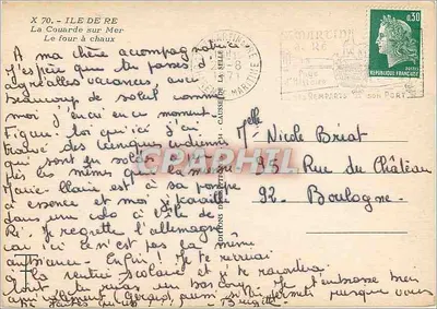 Ilha de Ré - La Couarde-sur-Mer — O forno de cal — Éditions des Petites Cartes — Verso