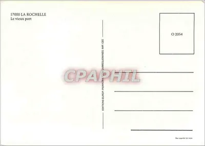 La Rochelle — O velho porto — Edições Europe CEE, n° O 2054 — Verso