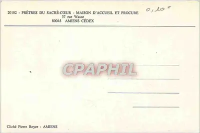 Dom przyjęć i kancelaria kapłanów Sacré-Cœur — Amiens — Cliché Pierre Royer — Rewers