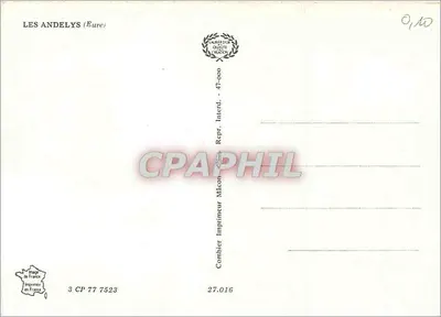 Les Andelys — Castelo-Gaillard e vista do rio Sena — Editora Imprensa Mâcon — Verso