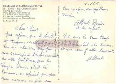 Paryż - Les Champs-Élysées — Arc de Triomphe i Aleja — Éditions Jean-Jaurès — Rewers