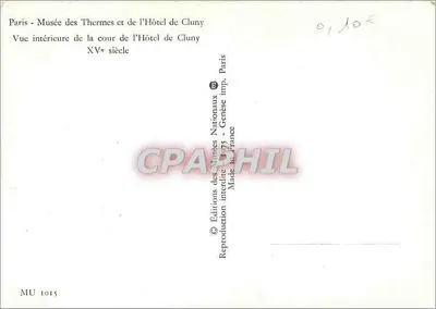 Hôtel de Cluny — Wewnętrzny dziedziniec — Muzeum Termów i Hôtel de Cluny, Paryż — Rewers
