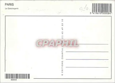 Paryż — Widok na Kancelarię — Wydawnictwo Chantal — Rewers