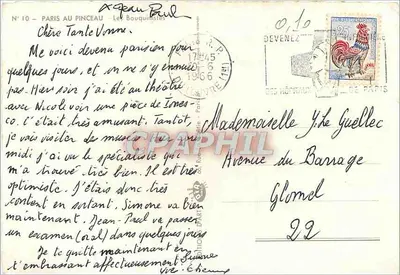 Paryż — Księgarnie — widok z Notre-Dame — rysunek Marcelota — Rewers