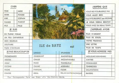 Ilha de Batz — paisagem tropical — Artaud & Fils Éditions Gaby, Nantes