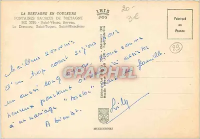 Fontes sagradas — Arte bretona — Edições Iris Jos — Verso