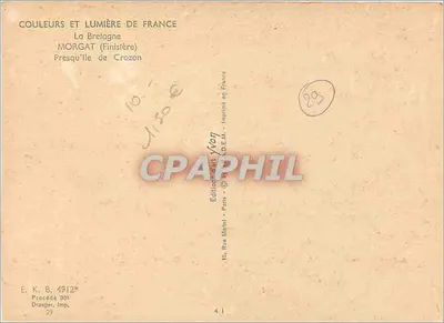 Presqu'île de Crozon — Bretagne — Éditions Draeger, Paryż — Rewers